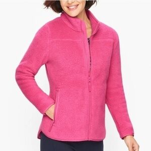 Talbots Pink Sherpa Jacket Size Petite NWT